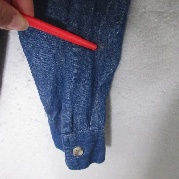 Quacker Factory Denim Shirt 1X Dog Fido Embroidered Novelty Teacher Granny VTG - Picture 14 of 15